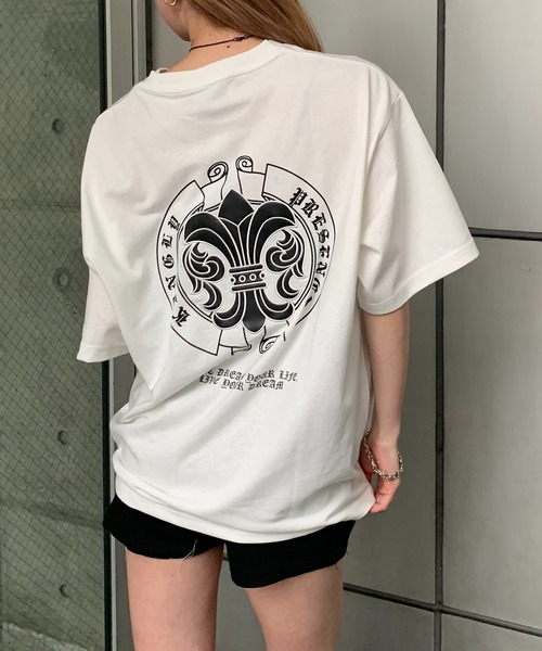 lilful（リルフル）の「【26年春夏新作】PUアップリケ半袖Tシャツ（Tシャツ/カットソー・メンズ・ブラック/ピンク/ネイビー/ホワイト/ホワイト系その他/ブラック系その他・M/L）」の8枚目の写真