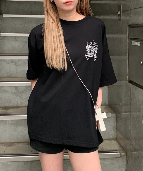 lilful（リルフル）の「【26年春夏新作】PUアップリケ半袖Tシャツ（Tシャツ/カットソー・メンズ・ブラック/ピンク/ネイビー/ホワイト/ホワイト系その他/ブラック系その他・M/L）」の15枚目の写真