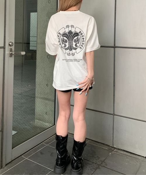 lilful（リルフル）の「【26年春夏新作】PUアップリケ半袖Tシャツ（Tシャツ/カットソー・メンズ・ブラック/ピンク/ネイビー/ホワイト/ホワイト系その他/ブラック系その他・M/L）」の11枚目の写真