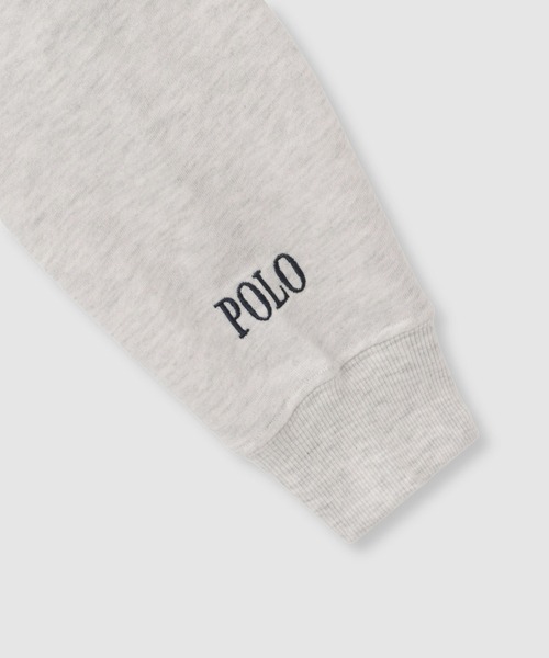 Mac-House(マックハウス)の「POLO BCS ワンポイント刺繍 クロップド ジップアップパーカー(パーカー・レディース・杢グレー/ネイビー/オートミール・M/L)」の7枚目の写真