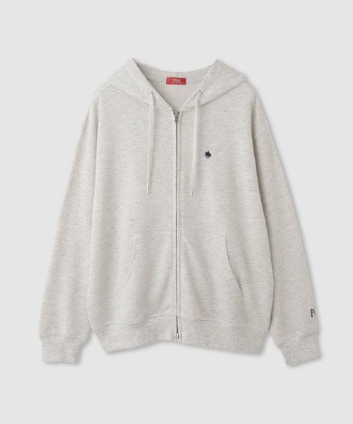 Mac-House(マックハウス)の「POLO BCS ワンポイント刺繍 クロップド ジップアップパーカー(パーカー・レディース・杢グレー/ネイビー/オートミール・M/L)」の22枚目の写真
