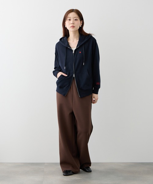 Mac-House(マックハウス)の「POLO BCS ワンポイント刺繍 クロップド ジップアップパーカー(パーカー・レディース・杢グレー/ネイビー/オートミール・M/L)」の20枚目の写真