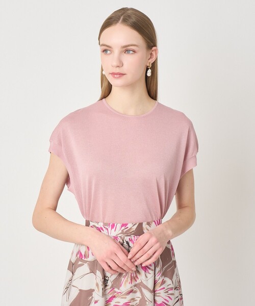 ANAYI（アナイ）の「シアー天竺クルーネック プルオーバー（ニット/セーター・レディース・ライトグレー/グリーン/ピンク/ホワイト/ブラック・38/36）」の5枚目の写真