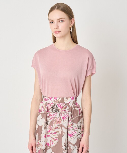 ANAYI（アナイ）の「シアー天竺クルーネック プルオーバー（ニット/セーター・レディース・ライトグレー/グリーン/ピンク/ホワイト/ブラック・38/36）」の6枚目の写真