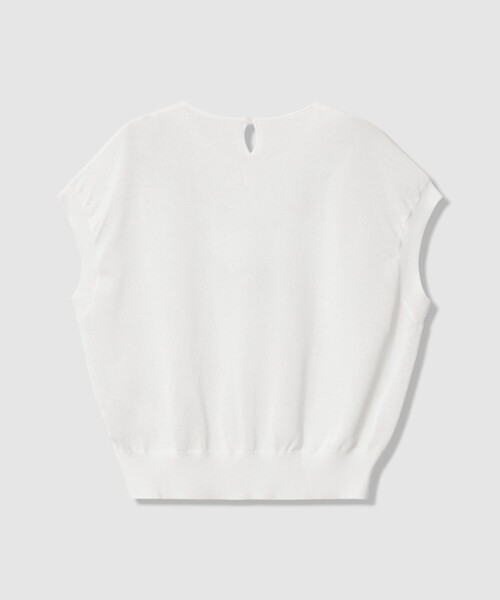 ANAYI（アナイ）の「シアー天竺クルーネック プルオーバー（ニット/セーター・レディース・ライトグレー/グリーン/ピンク/ホワイト/ブラック・38/36）」の7枚目の写真