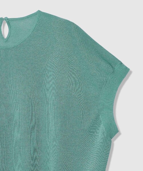 ANAYI（アナイ）の「シアー天竺クルーネック プルオーバー（ニット/セーター・レディース・ライトグレー/グリーン/ピンク/ホワイト/ブラック・38/36）」の16枚目の写真