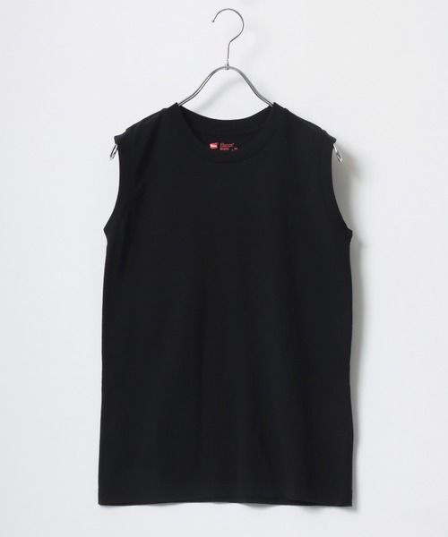 HANES(ヘインズ)の「Hanes(ヘインズ)ジャパンフィット ノースリーブTシャツ 無地アソートカラー2枚組/綿100% インナー レディース(Tシャツ/カットソー・レディース・ホワイト×ブラック/ホワイト系その他・M/L)」の7枚目の写真