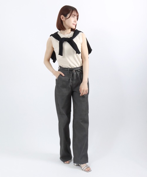 HANES(ヘインズ)の「Hanes(ヘインズ)ジャパンフィット ノースリーブTシャツ 無地アソートカラー2枚組/綿100% インナー レディース(Tシャツ/カットソー・レディース・ホワイト×ブラック/ホワイト系その他・M/L)」の22枚目の写真