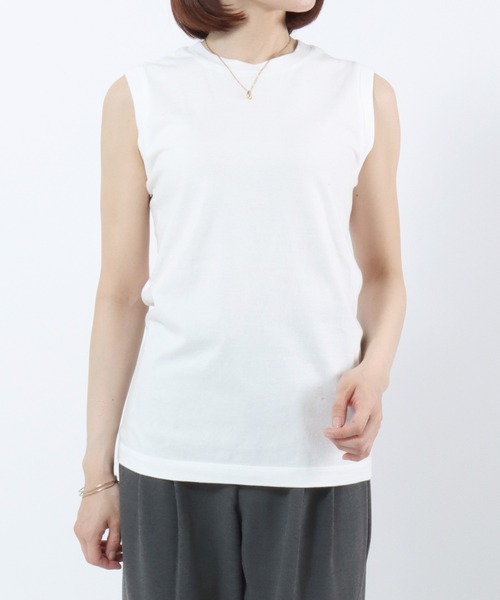 HANES(ヘインズ)の「Hanes(ヘインズ)ジャパンフィット ノースリーブTシャツ 無地アソートカラー2枚組/綿100% インナー レディース(Tシャツ/カットソー・レディース・ホワイト×ブラック/ホワイト系その他・M/L)」の16枚目の写真