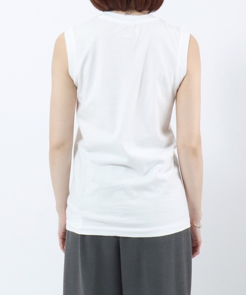 HANES(ヘインズ)の「Hanes(ヘインズ)ジャパンフィット ノースリーブTシャツ 無地アソートカラー2枚組/綿100% インナー レディース(Tシャツ/カットソー・レディース・ホワイト×ブラック/ホワイト系その他・M/L)」の18枚目の写真