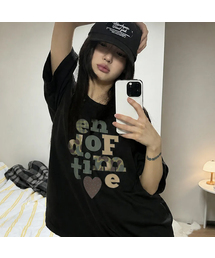 [ユニセックス]カモ END OF TIME 半袖Tシャツ_4カラー