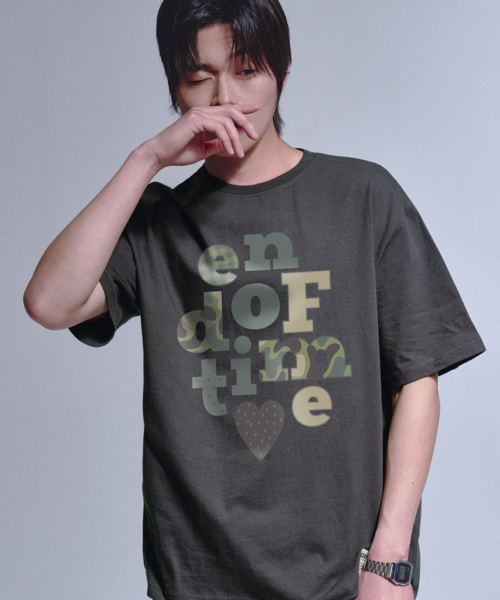 GRAVER（グレーバー）の「[ユニセックス]カモ END OF TIME 半袖Tシャツ_4カラー（Tシャツ/カットソー・レディース・チャコールグレー/ブラック/ホワイト/ベージュ・X-LARGE/SMALL/LARGE/MEDIUM）」の21枚目の写真