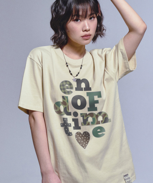 GRAVER（グレーバー）の「[ユニセックス]カモ END OF TIME 半袖Tシャツ_4カラー（Tシャツ/カットソー・レディース・チャコールグレー/ブラック/ホワイト/ベージュ・X-LARGE/SMALL/LARGE/MEDIUM）」の22枚目の写真