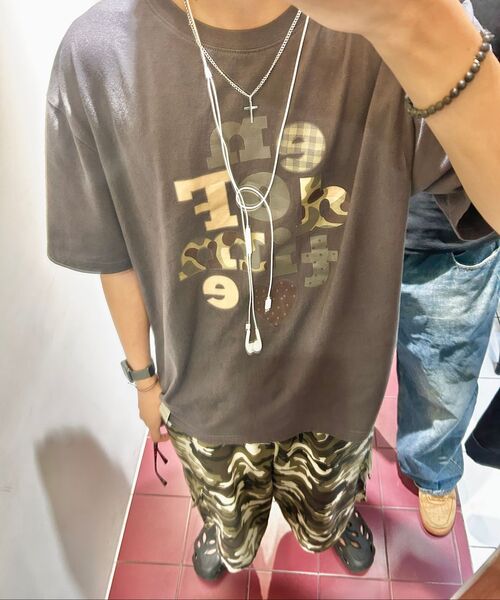 GRAVER（グレーバー）の「[ユニセックス]カモ END OF TIME 半袖Tシャツ_4カラー（Tシャツ/カットソー・レディース・チャコールグレー/ブラック/ホワイト/ベージュ・X-LARGE/SMALL/LARGE/MEDIUM）」の11枚目の写真