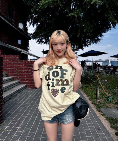GRAVER（グレーバー）の「[ユニセックス]カモ END OF TIME 半袖Tシャツ_4カラー（Tシャツ/カットソー・レディース・チャコールグレー/ブラック/ホワイト/ベージュ・X-LARGE/SMALL/LARGE/MEDIUM）」の17枚目の写真