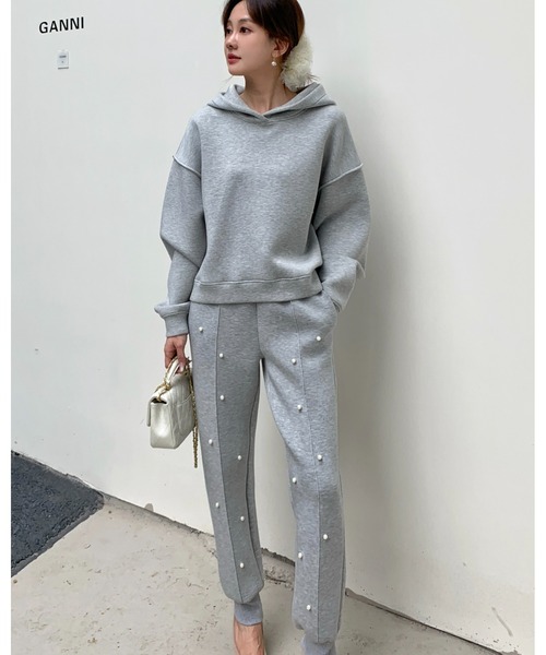 BIRTHDAY BASH(バースデイバッシュ)の「DIANA PEARL BEAUTY JOGGER PANTS(ダイアナパールビューティジョガーパンツ)(その他パンツ・レディース・グレー/ホワイト・SMALL/MEDIUM)」の22枚目の写真