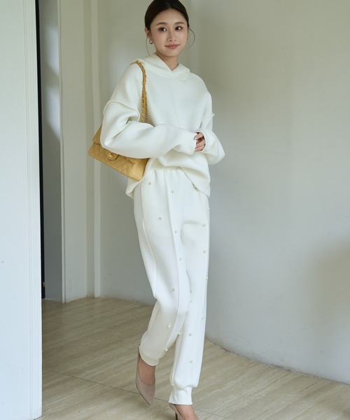 BIRTHDAY BASH(バースデイバッシュ)の「DIANA PEARL BEAUTY JOGGER PANTS(ダイアナパールビューティジョガーパンツ)(その他パンツ・レディース・グレー/ホワイト・SMALL/MEDIUM)」の11枚目の写真