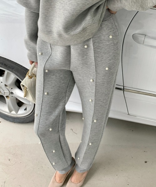 BIRTHDAY BASH(バースデイバッシュ)の「DIANA PEARL BEAUTY JOGGER PANTS(ダイアナパールビューティジョガーパンツ)(その他パンツ・レディース・グレー/ホワイト・SMALL/MEDIUM)」の20枚目の写真
