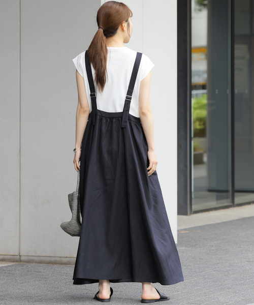 JOURNAL STANDARD relume（ジャーナルスタンダード　レリューム）の「《WEB+一部店舗限定》［2点セット］リネンミックスタックワンピース+タンク（ワンピース・レディース・ネイビー/ブラック/カーキ・FREE）」の11枚目の写真