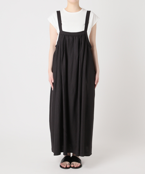 JOURNAL STANDARD relume（ジャーナルスタンダード　レリューム）の「《WEB+一部店舗限定》［2点セット］リネンミックスタックワンピース+タンク（ワンピース・レディース・ネイビー/ブラック/カーキ・FREE）」の12枚目の写真