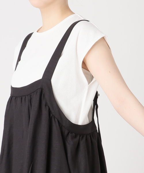 JOURNAL STANDARD relume（ジャーナルスタンダード　レリューム）の「《WEB+一部店舗限定》［2点セット］リネンミックスタックワンピース+タンク（ワンピース・レディース・ネイビー/ブラック/カーキ・FREE）」の16枚目の写真