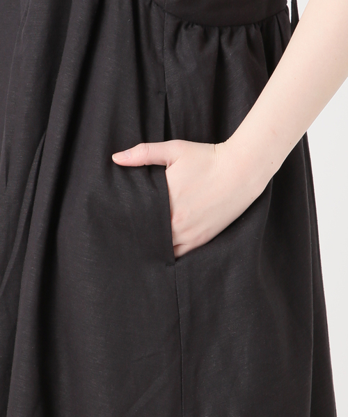 JOURNAL STANDARD relume（ジャーナルスタンダード　レリューム）の「《WEB+一部店舗限定》［2点セット］リネンミックスタックワンピース+タンク（ワンピース・レディース・ネイビー/ブラック/カーキ・FREE）」の17枚目の写真