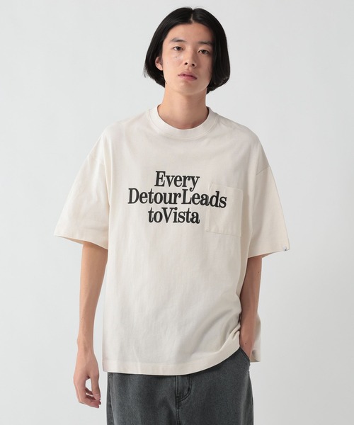 GEORGE'S(ジョージズ)の「ピグメントプリントTシャツ(Tシャツ/カットソー・メンズ・オフホワイト/ブルー/スミクロ・MEDIUM/LARGE)」の1枚目の写真