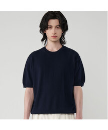 UNTAPPED STUDIO（アンタップドスタジオ）の「ウォッシャブルクールコットン半袖ラウンドニット5COLOR（Tシャツ/カットソー）」
