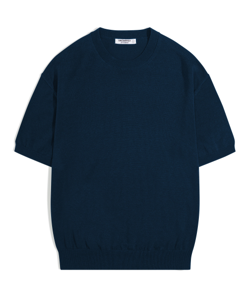 UNTAPPED STUDIO(アンタップドスタジオ)の「ウォッシャブルクールコットン半袖ラウンドニット5COLOR(Tシャツ/カットソー・レディース・ブラック/ネイビー/グリーン/オートミール/ライトブルー・M(95)/L/XL/2XL/XXX-LARGE)」の13枚目の写真