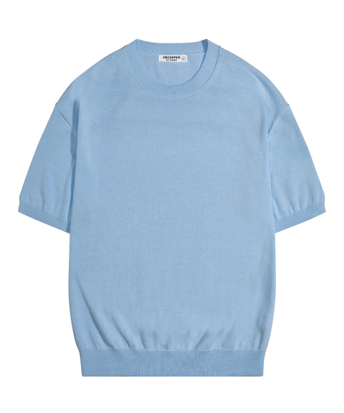 UNTAPPED STUDIO(アンタップドスタジオ)の「ウォッシャブルクールコットン半袖ラウンドニット5COLOR(Tシャツ/カットソー・レディース・ブラック/ネイビー/グリーン/オートミール/ライトブルー・M(95)/L/XL/2XL/XXX-LARGE)」の15枚目の写真