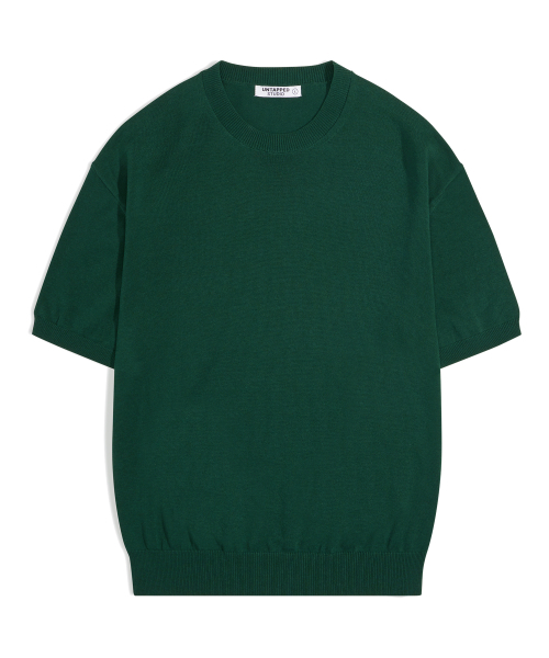 UNTAPPED STUDIO(アンタップドスタジオ)の「ウォッシャブルクールコットン半袖ラウンドニット5COLOR(Tシャツ/カットソー・レディース・ブラック/ネイビー/グリーン/オートミール/ライトブルー・M(95)/L/XL/2XL/XXX-LARGE)」の16枚目の写真