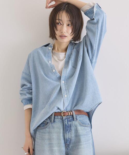 AMERICAN HOLIC(アメリカンホリック)の「シアーカラーボーダープルオーバー(Tシャツ/カットソー・レディース・ダークネイビー/ライトグレー・M/L)」の9枚目の写真