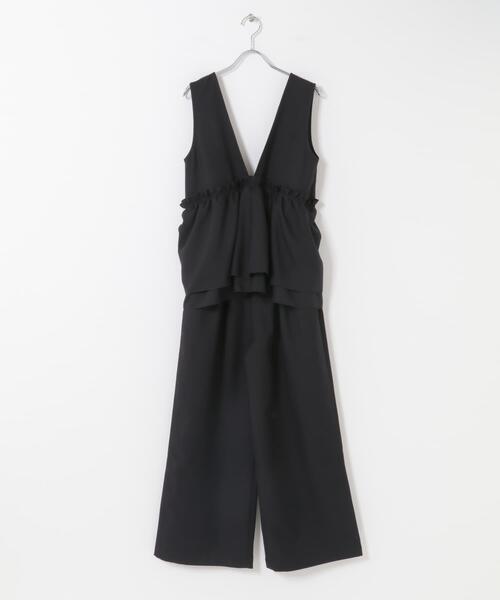 URBAN RESEARCH Sonny Label（アーバンリサーチサニーレーベル）の「ペプラムフリルアソートオールインワン（サロペット/オーバーオール・レディース・インディゴブルー/ブラック・38/36）」の9枚目の写真