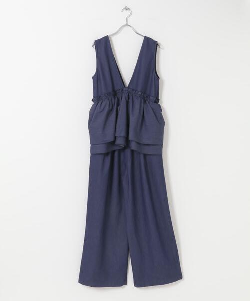 URBAN RESEARCH Sonny Label（アーバンリサーチサニーレーベル）の「ペプラムフリルアソートオールインワン（サロペット/オーバーオール・レディース・インディゴブルー/ブラック・38/36）」の19枚目の写真