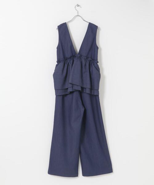 URBAN RESEARCH Sonny Label（アーバンリサーチサニーレーベル）の「ペプラムフリルアソートオールインワン（サロペット/オーバーオール・レディース・インディゴブルー/ブラック・38/36）」の21枚目の写真