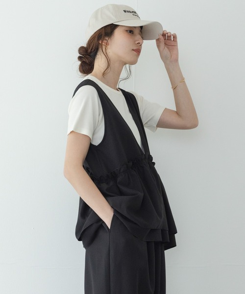 URBAN RESEARCH Sonny Label（アーバンリサーチサニーレーベル）の「ペプラムフリルアソートオールインワン（その他パンツ・レディース・インディゴブルー/ブラック・38/36）」の6枚目の写真