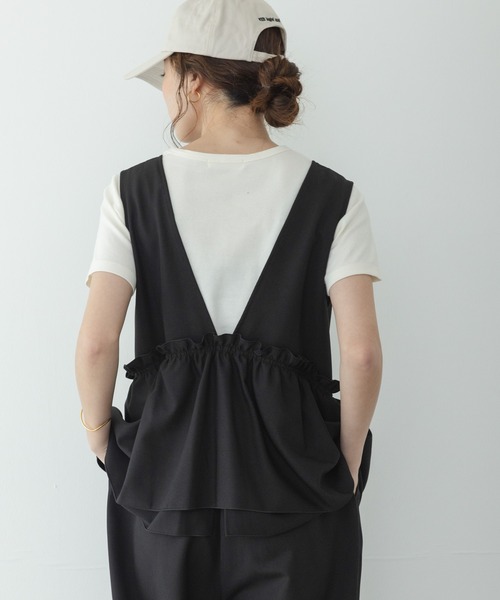 URBAN RESEARCH Sonny Label（アーバンリサーチサニーレーベル）の「ペプラムフリルアソートオールインワン（その他パンツ・レディース・インディゴブルー/ブラック・38/36）」の7枚目の写真