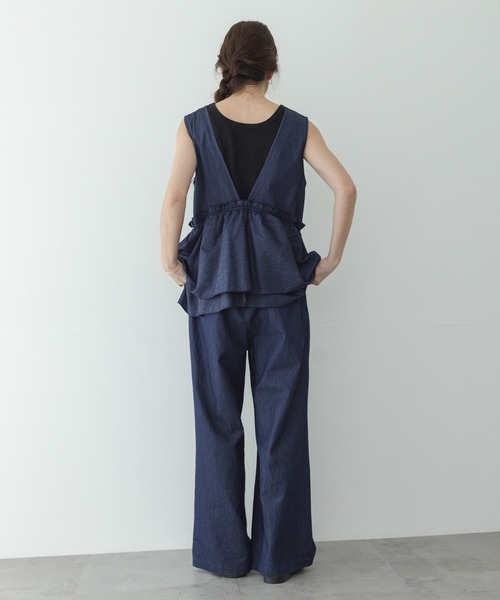 URBAN RESEARCH Sonny Label（アーバンリサーチサニーレーベル）の「ペプラムフリルアソートオールインワン（その他パンツ・レディース・インディゴブルー/ブラック・38/36）」の20枚目の写真