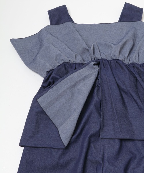 URBAN RESEARCH Sonny Label（アーバンリサーチサニーレーベル）の「ペプラムフリルアソートオールインワン（その他パンツ・レディース・インディゴブルー/ブラック・38/36）」の13枚目の写真