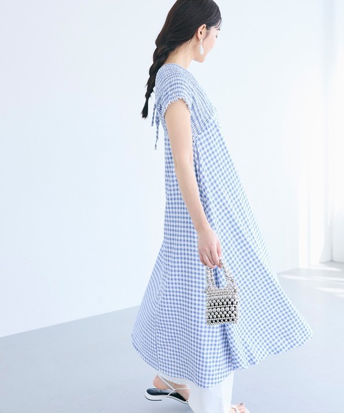 coca（coca）（コカ）の「シャーリングバックリボンワンピース（ワンピース・レディース・ブラック/A・L/M/S）」の14枚目の写真