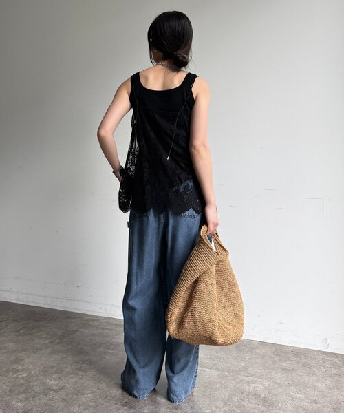 DouDou(ドゥドゥ)の「リヨセルペインターデニム(デニムパンツ・レディース・ブルー・TM/FREE)」の6枚目の写真