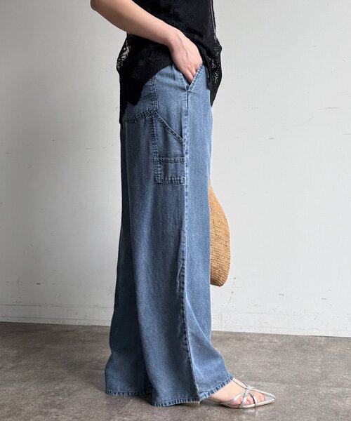 DouDou(ドゥドゥ)の「リヨセルペインターデニム(デニムパンツ・レディース・ブルー・TM/FREE)」の11枚目の写真