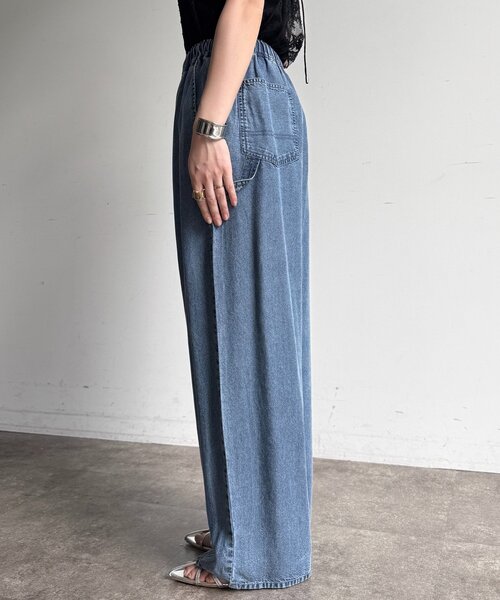 DouDou(ドゥドゥ)の「リヨセルペインターデニム(デニムパンツ・レディース・ブルー・TM/FREE)」の13枚目の写真