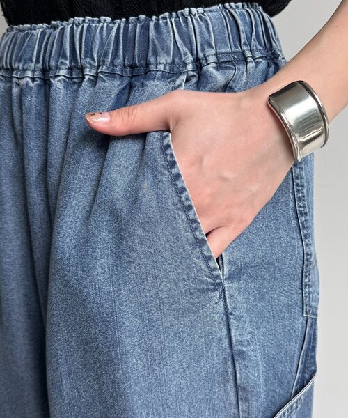 DouDou(ドゥドゥ)の「リヨセルペインターデニム(デニムパンツ・レディース・ブルー・TM/FREE)」の17枚目の写真