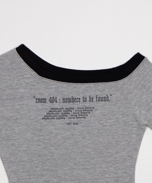 WEGO(ウィゴー)の「DISPARK/room404バイカラーロンT(Tシャツ/カットソー・レディース・杢グレー/オフホワイト・FREE)」の7枚目の写真