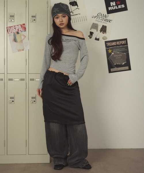 WEGO(ウィゴー)の「DISPARK/room404バイカラーロンT(Tシャツ/カットソー・レディース・杢グレー/オフホワイト・FREE)」の10枚目の写真