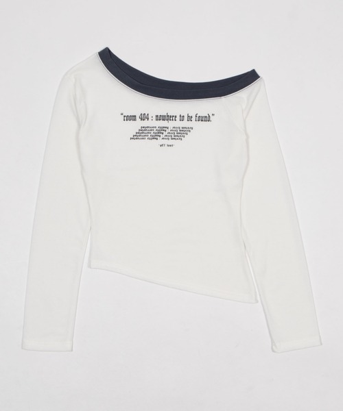 WEGO(ウィゴー)の「DISPARK/room404バイカラーロンT(Tシャツ/カットソー・レディース・杢グレー/オフホワイト・FREE)」の9枚目の写真