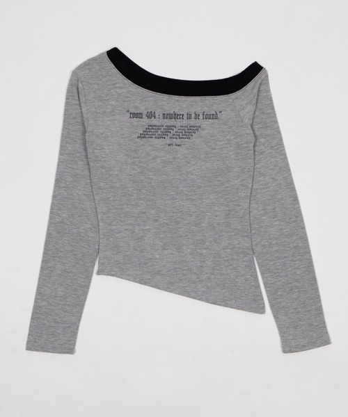 WEGO(ウィゴー)の「DISPARK/room404バイカラーロンT(Tシャツ/カットソー・レディース・杢グレー/オフホワイト・FREE)」の8枚目の写真