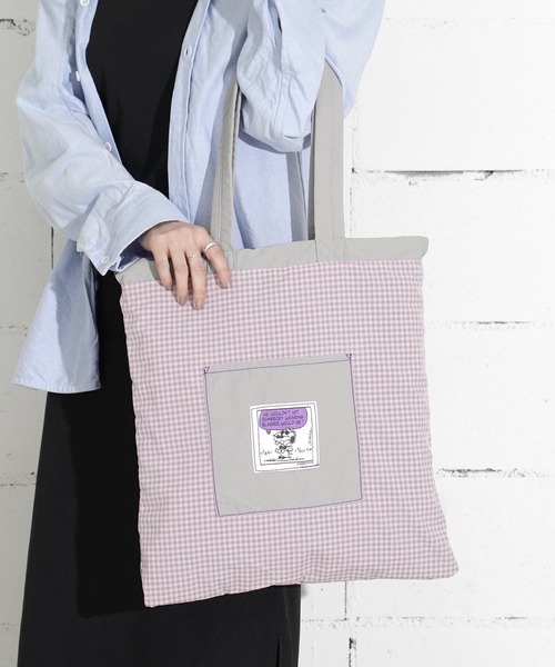 PEANUTS(ピーナッツ)の「"09"≪PEANUTS≫リバーシブル 1ポケット ナイロン 刺繍 ナップサック × トートバッグ(バックパック/リュック・レディース・ダークベージュ/セージグリーン/グレー/サックスブルー/アイボリー・ONE SIZE)」の14枚目の写真