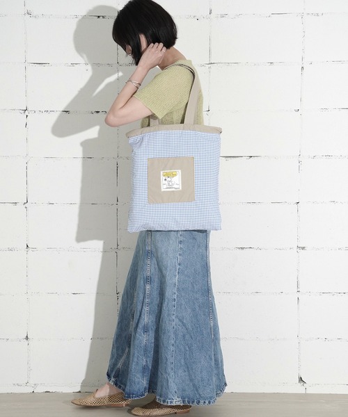 PEANUTS(ピーナッツ)の「"09"≪PEANUTS≫リバーシブル 1ポケット ナイロン 刺繍 ナップサック × トートバッグ(バックパック/リュック・レディース・ダークベージュ/セージグリーン/グレー/サックスブルー/アイボリー・ONE SIZE)」の17枚目の写真